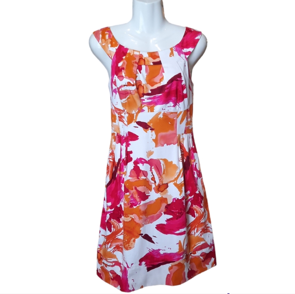 Calvin Klein Abstract Floral Print Dress - Picture 2 of 9